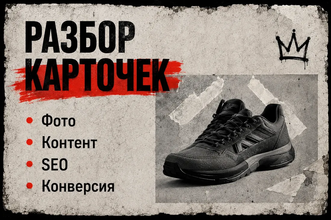 Разбор карточек: фото, контент, SEO, конверсия