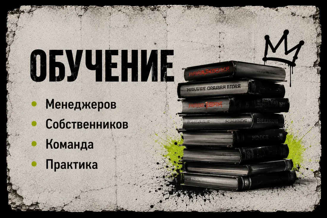 Обучение: менеджеров, собственников, команда, практика